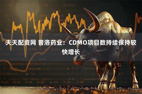 天天配资网 普洛药业：CDMO项目数持续保持较快增长